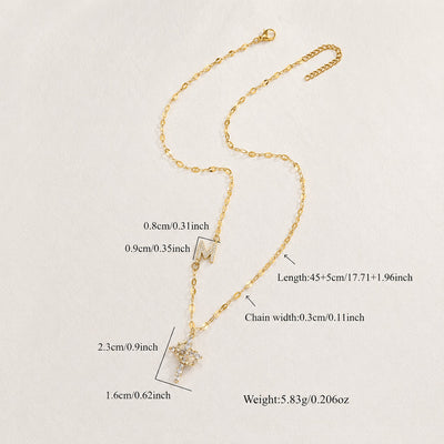 Eternal Initial Cross Necklace