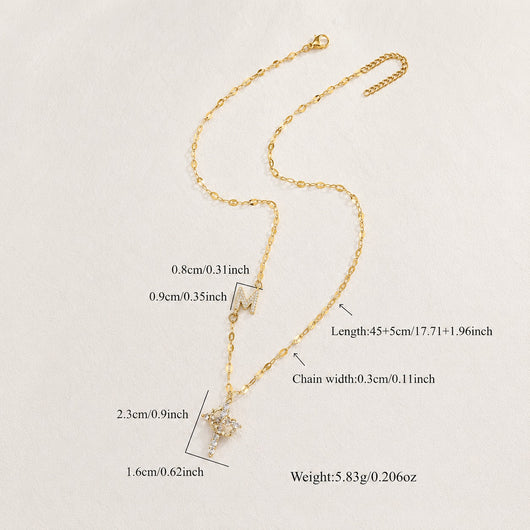 Eternal Initial Cross Necklace